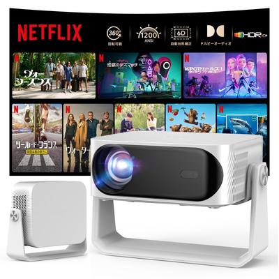 ISinbox 2025 Компактный потолочный проектор с 1200 ANSI, высокое разрешение 1080P 4K, 6D 6P, автоматическая коррекция трапецеидальных искажений, двунаправленный Bluetooth, большой портативный для гостиной