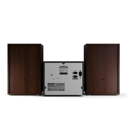 Sharp | Micro Hi-Fi System | XL-B517D(BR) | Brown | USB port | AUX input | Bluetooth | CD player | FM radio | Wireless connection
