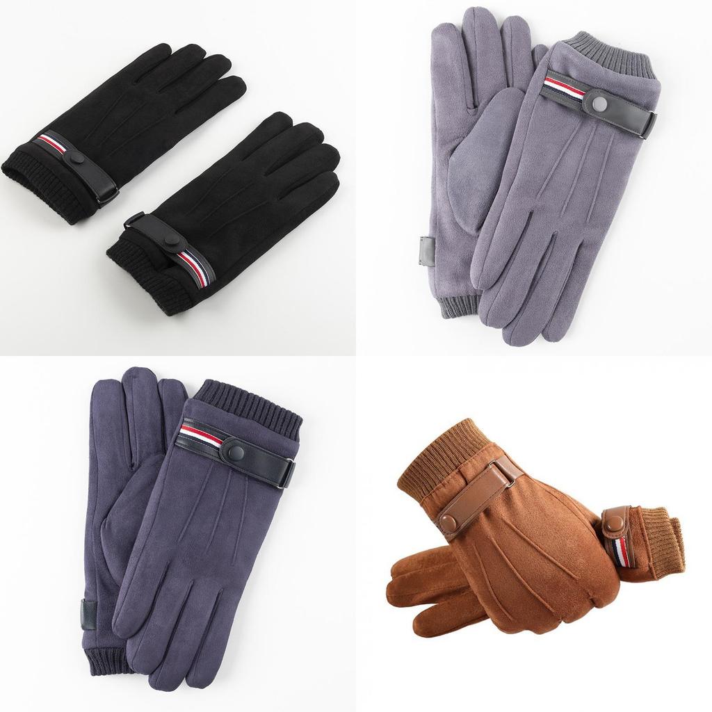 Warm Mens Split Finger Fleece Gloves With Touchscreen Compatibility For Winter