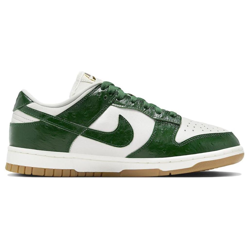 Nike Dunk Low LX Gorge Green Ostrich Women Sneakers Phantom Sail Metallic-Gold FJ2260-002