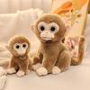 Плюшевая Золотая Обезьяна с Большими Глазами, Коричневая Обезьянка с Длинным Хвостом, Куклы, Детская Игрушка, Мягкая Игрушка Обезьяна, Детская Игрушка