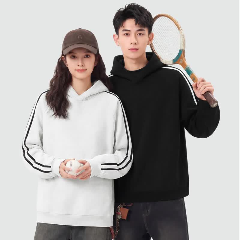 MINISO Men's Heavyweight Color-Block Hooded Pullover