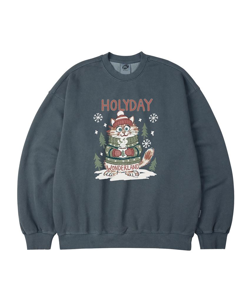 WILDROCK Hollysheesh Holyday Кот Пигментный Свободный Свитшот_5 Цв