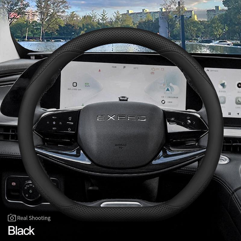 Высококачественная кожаная оплетка на руль автомобиля, чехол-обмотка для Exeed Yaoguang LX RX TXL VX TX, держатель рулевого колеса типа D
