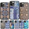 Art Декоративная марокканская плитка Чехол для телефона Для iPhone 17 Air 16 15 14 11 12 13 Pro MAX Plus защитный корпус coque