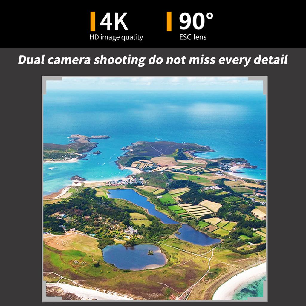 Радиоуправляемый дрон с камерой 4K Двойная камера EIS Радиоуправляемый квадрокоптер с функцией предотвращения препятствий Оптический поток