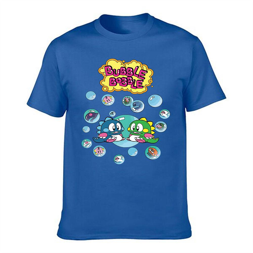 Unisexs Cotton Bubble Bobble Graphic TShirt Retro Arcade Game Print Casual Tee