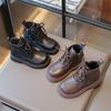 Обувь для девочек Ботинки Martin Осенняя коллекция Детские ботинки Новая осенняя коллекция Модные короткие ботинки для девочек Ботинки из мягкой кожи на мягкой подошве