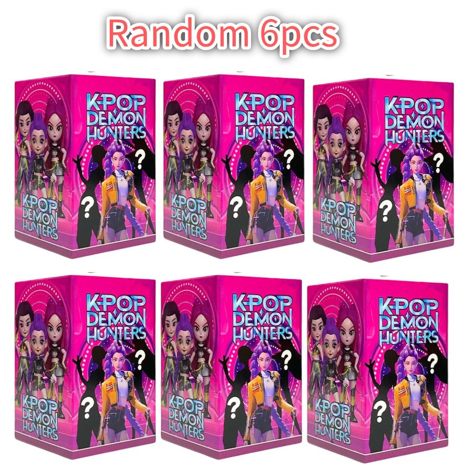 6Pcs/set Anime KPop Devil Hunter Random Blind Box Toy Figure Rumi Mira Zoi Action Figure PVC Desktop Decoration Doll Gifts