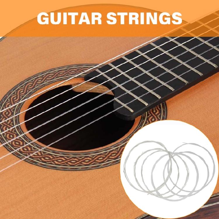 6 шт. Классические нейлоновые гитарные струны .028-.043 Сменные струны для фолк-гитары Аксессуары для акустической гитары Простые в использовании