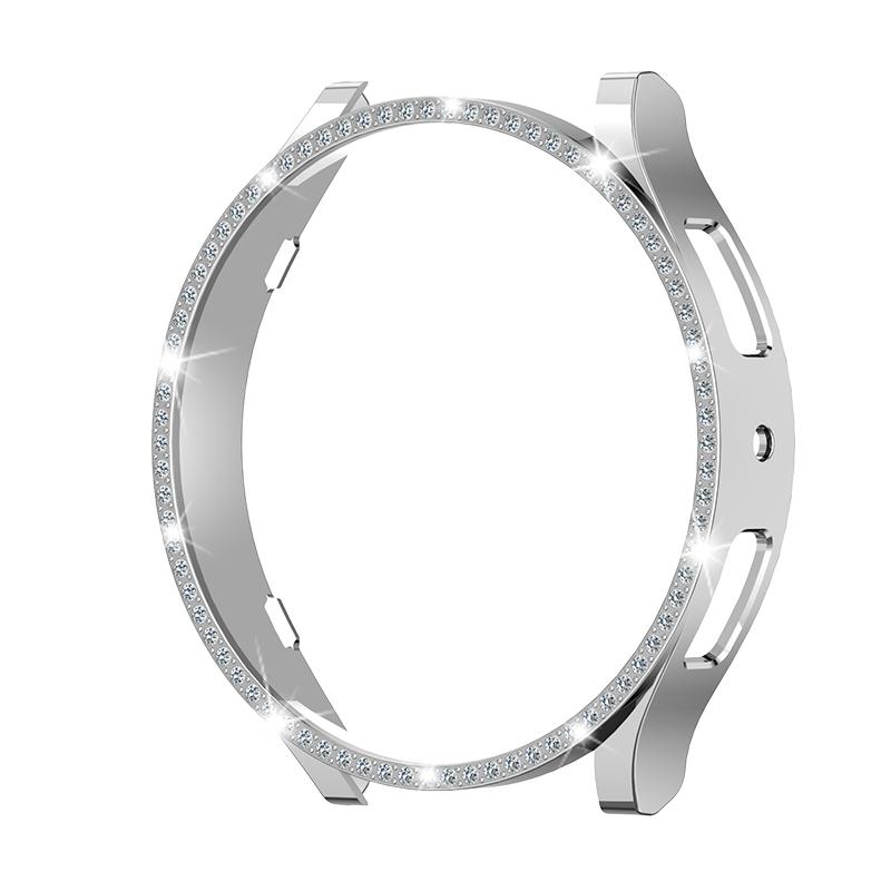 Защитный чехол для Samsung Galaxy Watch 6, 40 мм, 44 мм, чехол для часов ПК, однорядный, инкрустированный бриллиантами, противоударный чехол