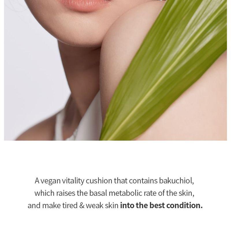 UNLEASHIA Bundle: Сатиновый кушон Healthy-Green Re-Feel Сменный блок + Футляр - 5 Цветов