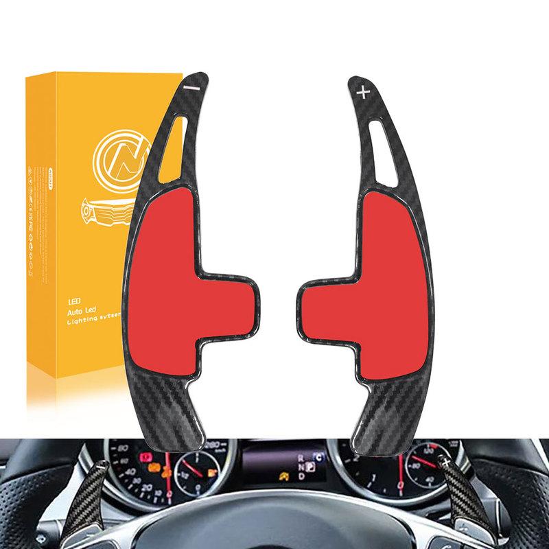 Для Mercedes-Benz AMG C63 E43 C65 A45 GLA45 CLS63 Карбоновые подрулевые переключатели Лепестки переключения передач на рулевом колесе автомобиля Расширители лепестков