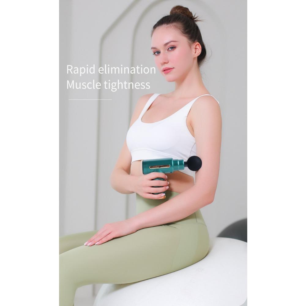 Мини-массажер пистолет для фасций перезаряжаемый фасция + прямая поставка мышечный фитнес пистолет для шеи электрический вибратор