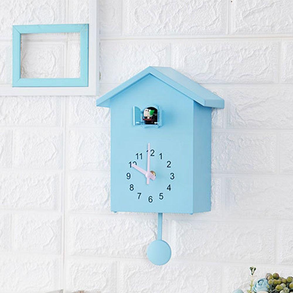 Accurate Bird House Clock House Shape Wall Art Modern Design Cuckoo Chime Garden