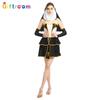 Elegant Women's Golden Nun Cosplay Costume Short Skirt Ideal For Stage Performances And Events