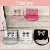 Cute Solid Color Silver Bow Decoration Kid Mini Shoulder Chain Bag For Daily