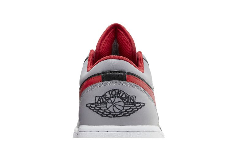 Men's Sneakers Nike Jordan 1 Low Black Light Smoke Grey Gym Red Black/Light Smoke Grey/Gym Red
