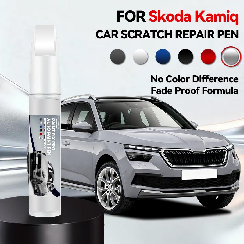 OPRTAMG Ремонтная ручка для краски автомобиля Skoda Kamiq, для подкрашивания царапин, DIY Автоаксессуары Синий LB5K Серебристый LA7R