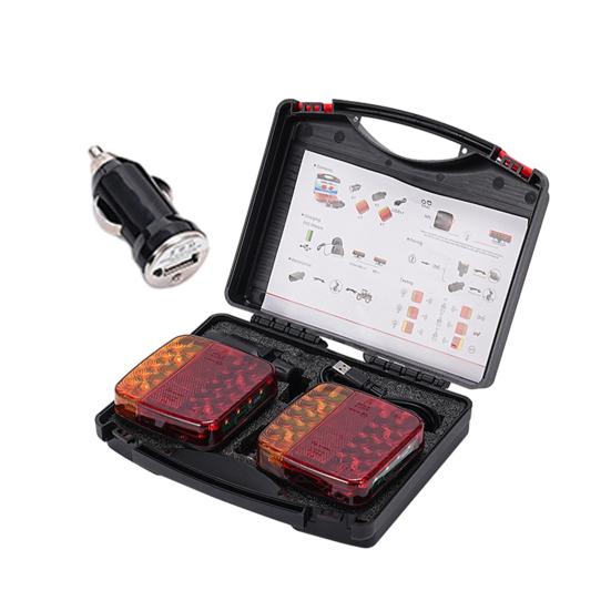 LED Magnetic Towing Tail Lights Wireless LED Trailer Lights Kit High Lumens Super Bright IP67 Waterproof Car Rear Lights