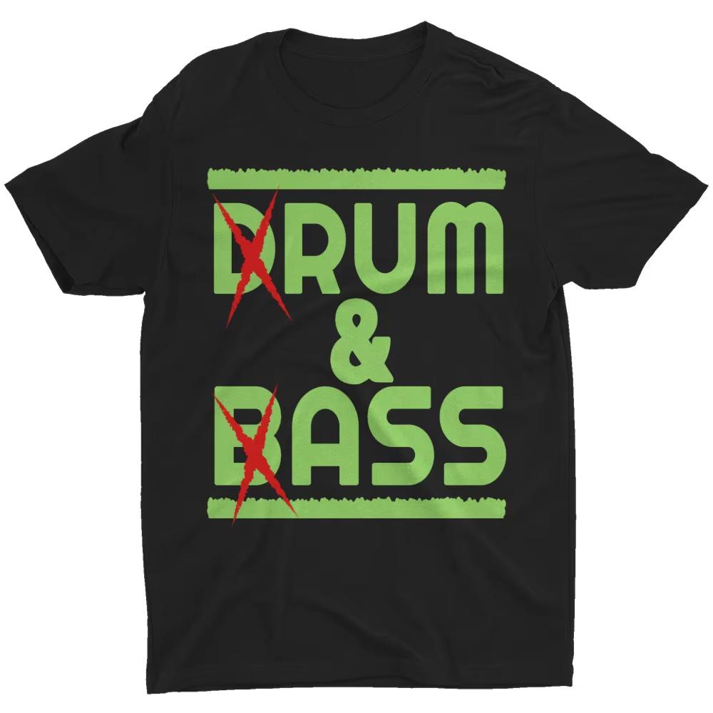 Best Selling Fashion New Street Drum and Bass T Shirt Unisex Funny DJ Music Graphic Tee Rave Party Streetwear Top Unisex Tshirt