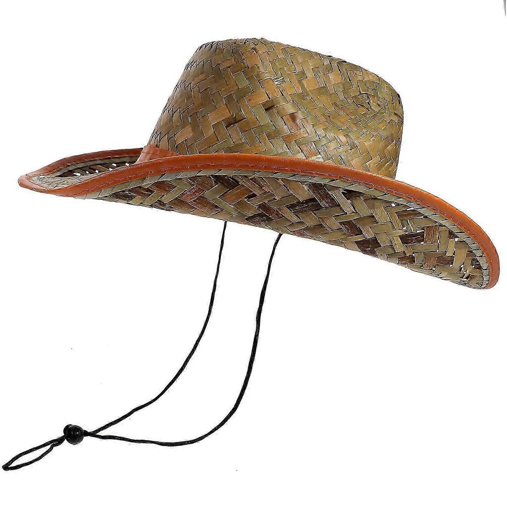 Men's Straw Hat with Broad Brim, Ideal for Summer Travel and Sun Protection