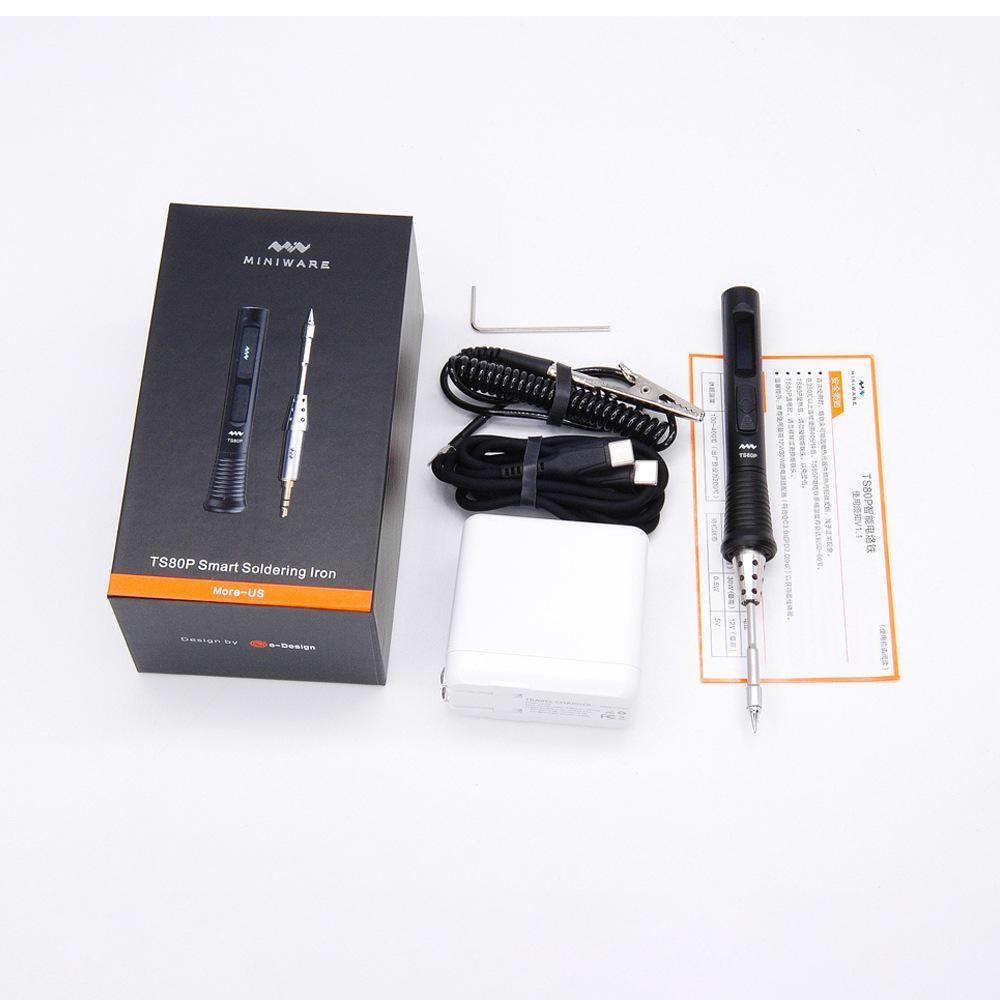 Мини-паяльник TS80P, 30 Вт, PD2.0, Совместим с Power Bank для использования на открытом воздухе