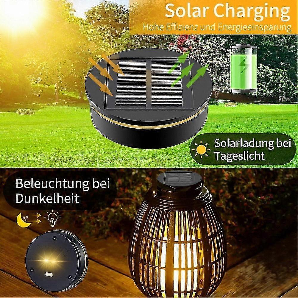 Solar Lights Pack of 2: 8 cm Replacement, Warm White LED, 800 mAh Battery Box, Lantern Lid for Hanging Lamps