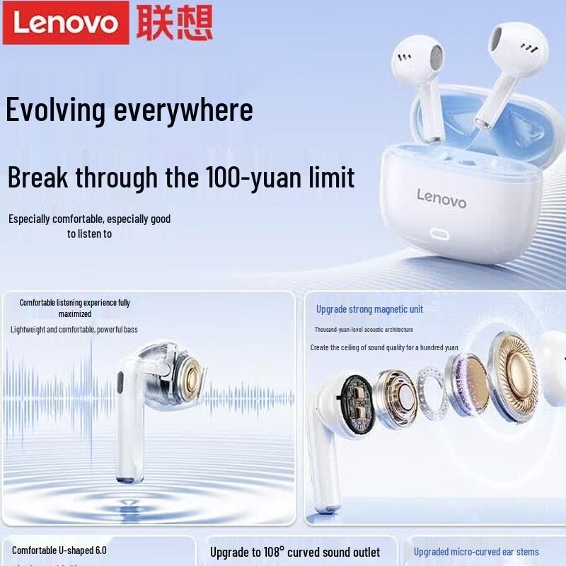 Lenovo EA175 Wireless Half-in-ear Bluetooth Earbuds