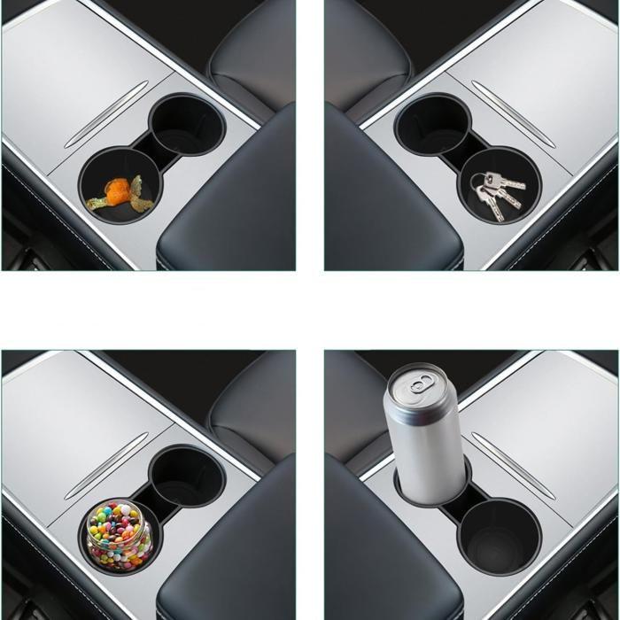 Подстаканник центральной консоли, совместимый с Tesla Model Y и Model 3 - Автомобильный аксессуар, защита подстаканника, силикон Phonillico