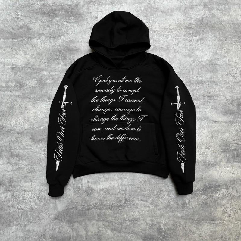 Unisex Oversized Hoodie With Letter Print Streetwear Casual Pullover Sweatshirt Teens Adults