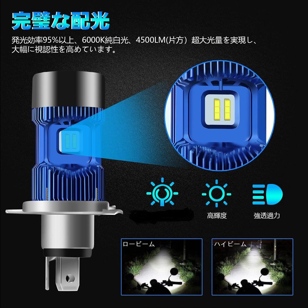 СЛР. Светодиодная лампа головного света Senpu Taro H4 HS1, оригинальная замена, двусторонняя эмиссия света, 4000