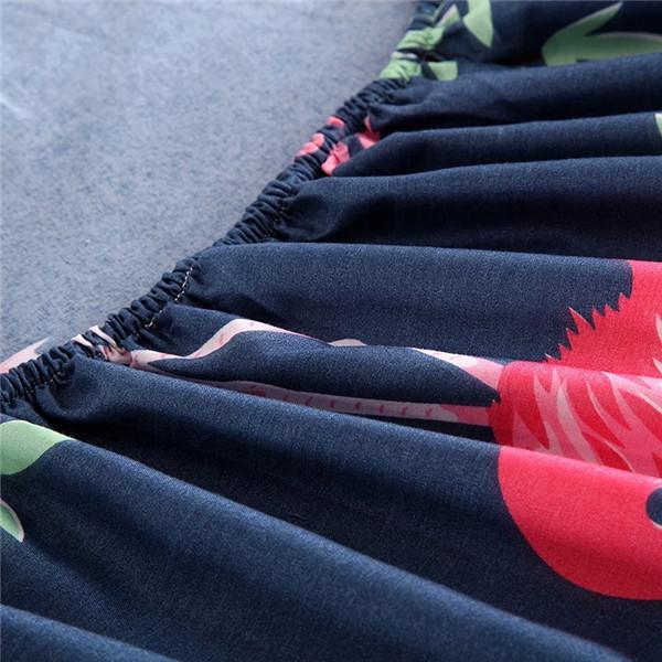 Super Waterproof Bedding Fitted Sheet Printing Mattress Protector Cover Non-slip Bed Linens with Elastic Band Breathable Mattress Protector