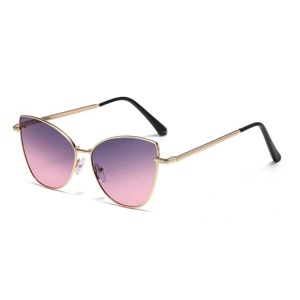 Multicolor Cat Eye Sunglasses Zinc Zinc Alloy Frame Big Frame Sun Glasses Vintage UV400 Eyewear Selfie