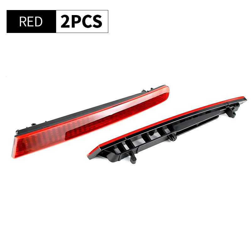 2PCS For Ford Explorer 2011 2012 2013 2014 2015 Smoked/Red Lens Car Rear Bumper Reflector Tail Brake Light Cover Shells No Bulb