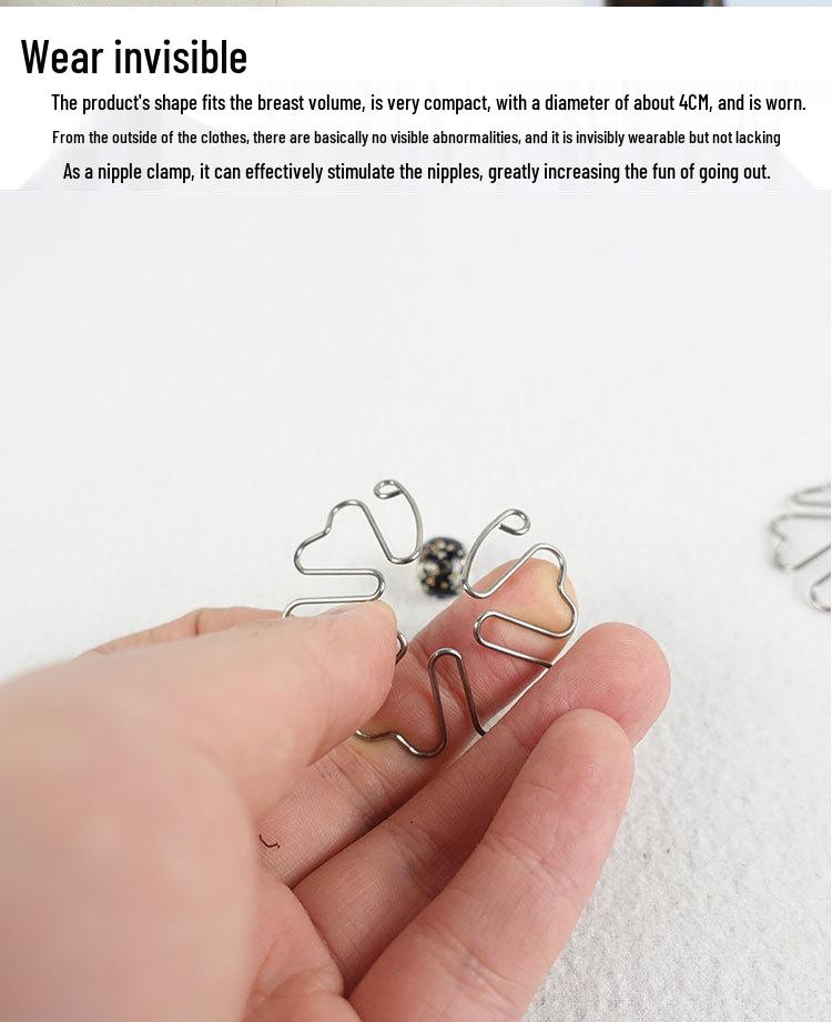 Сет: Скрытые зажимы для сосков и SM-ошейник: Унисекс Игрушки для Активного Отдыха с Маской для Пениса и Анальной Пробкой