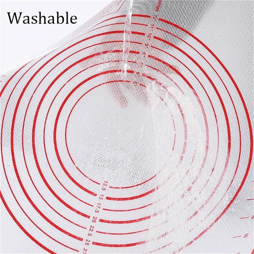 Oversize 80/70/50cm Silicone Baking Mat Rolling Kneading Pad Pastry Tools Crepes Pizza Dough Non-Stick Kitchen Silicone Mat