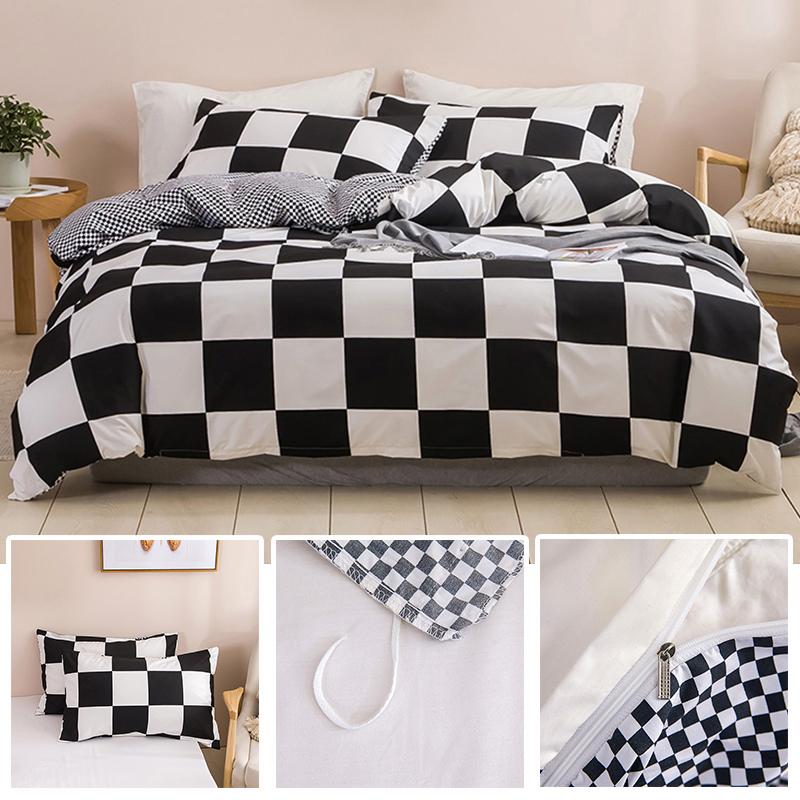 2/3Pcs Duvet Cover Set Soft Skin Friendly Duvet Cover With Zipper Closure Corner Ties, Envelop Pillowcase