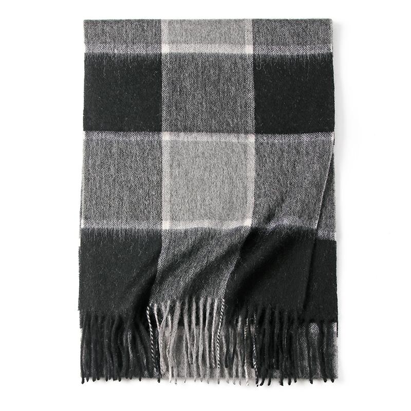 Women Scarf 100% Wool MODERN NEW SAGA Knitted Wool Scarves Plaid Shawl Autumn Winter Thick Warm Female Knit Scarf