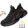 New Man Safety Shoes Puncture-Proof Work Shoes Protect Lightweight Breathable Anti-smash Boots Casual Sneaker Women Protective