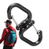 Camping Double Hooks Outdoor Hook Clip Multi-Use Outdoor S Chain Hooks Portable Backpack Locking Hooks With 360 Degree Swivel