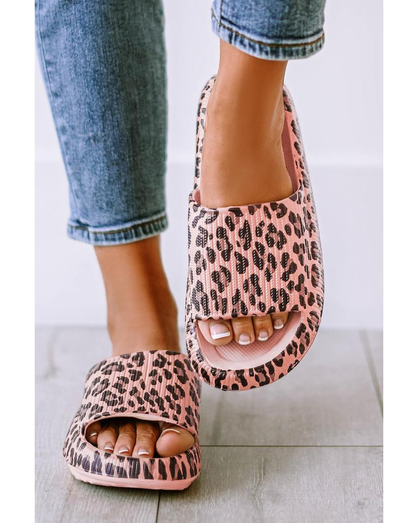 Azura Exchange Leopard Print Slip On Slippers with Thick Sole