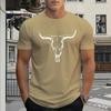 New Summer Men's Fashion T-shirt Personality Bull Printed Men's T-shirt Top