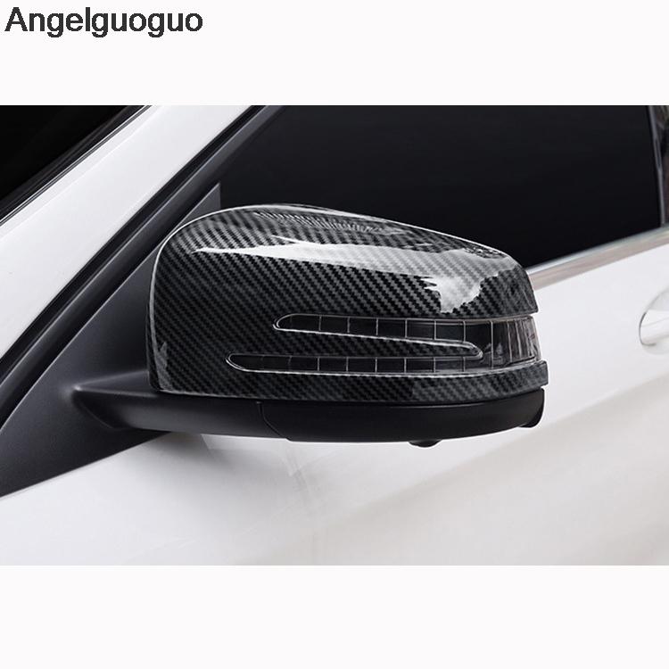 Carbon Fiber Style for Mercedes Benz A B GLA CLA GLK CLS /C W204 / E W212 / ML GL GLE GLS Class Rearview Mirror Shell Case