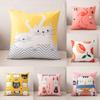 45x45cm Nordic Ins Cartoon Printing Square Pillowcase Living Room Sofa Office Seat Cushion Cover Home Decoration