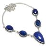 Sapphire(Simulated) 925 Sterling Silver Jewelry Necklace 18" G6w16