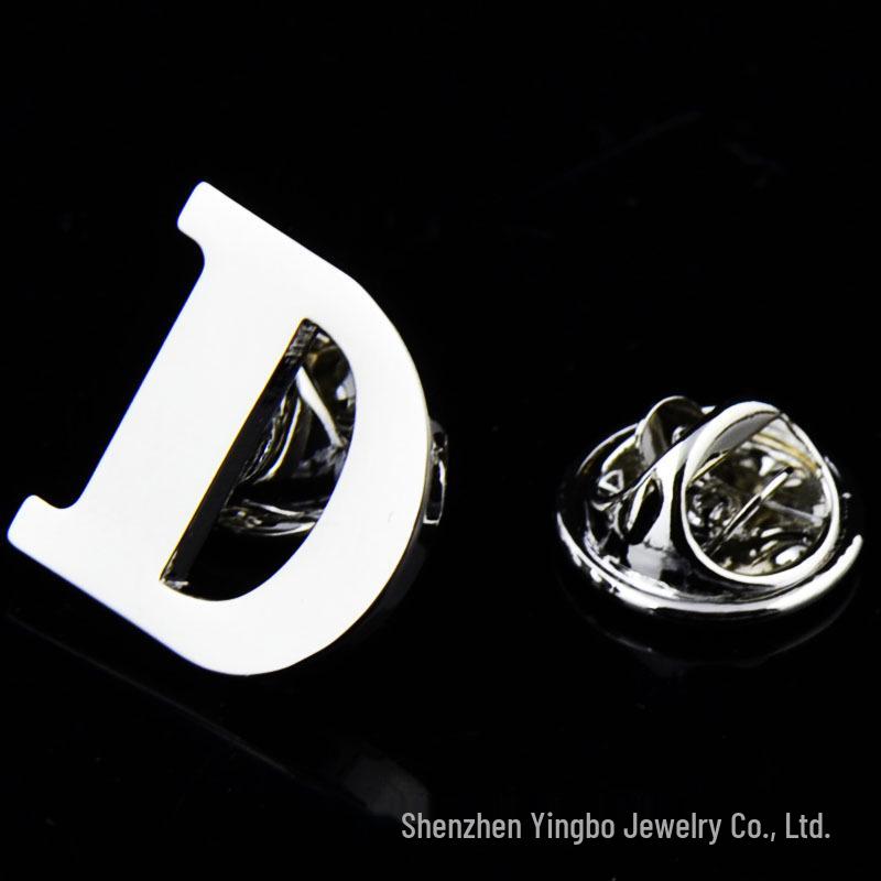 Высококачественные латунные английские буквенные броши A-Z для мужчин и женщин – Значок для костюма, пиджака, рубашки.