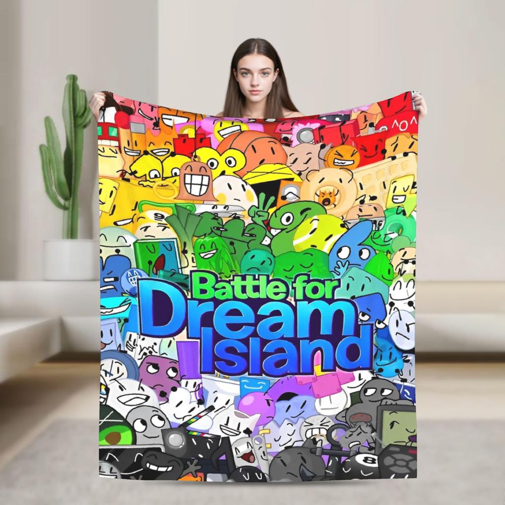 BFDI Inanimate Insanity Blankets Fleece Summer Portable Warm Throw Blankets for Sofa Office Bedding Throws
