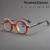 Blue Light Blocking Presbyopia Telescope High-definition Retro Circular Reading Glasses Men's and Women's Computer Glasses