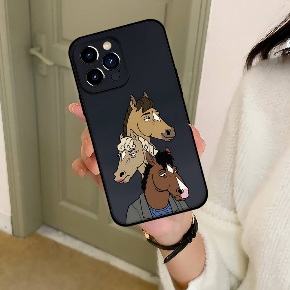 Мультяшный Чехол для Телефона B-BoJacks Horsemans Черный, Подходящий для IPhone 17,16,15,11,13,14 Pro Max,Plus,X,Xr,Xs Max,13Mini